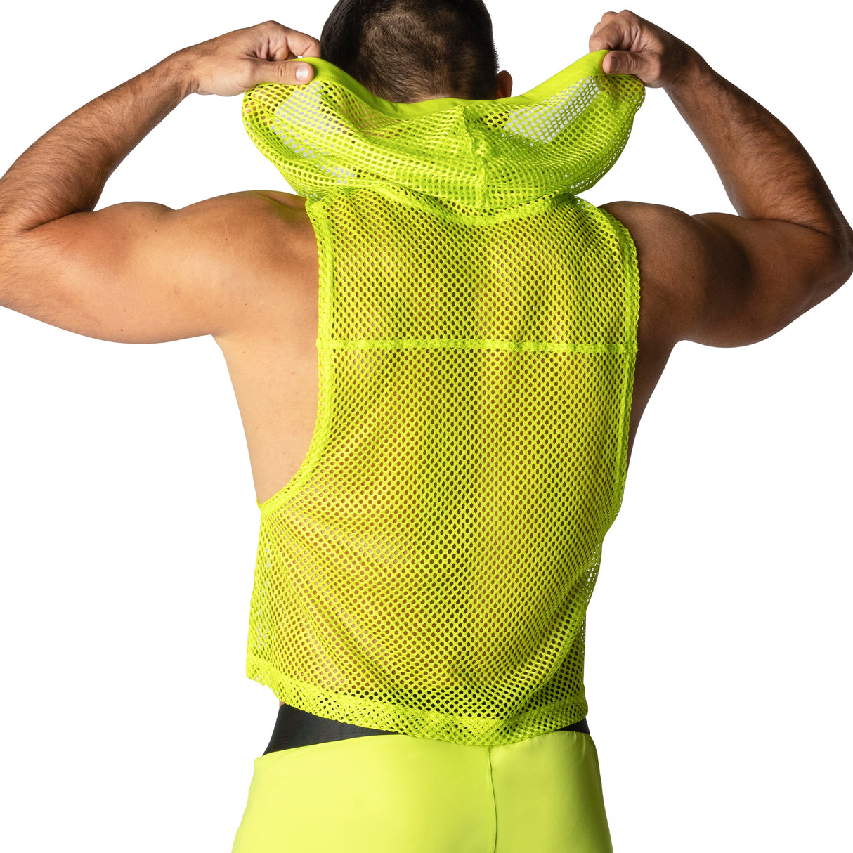 BIKE Hooded Sleeveless Practice Jersey Acid Lime