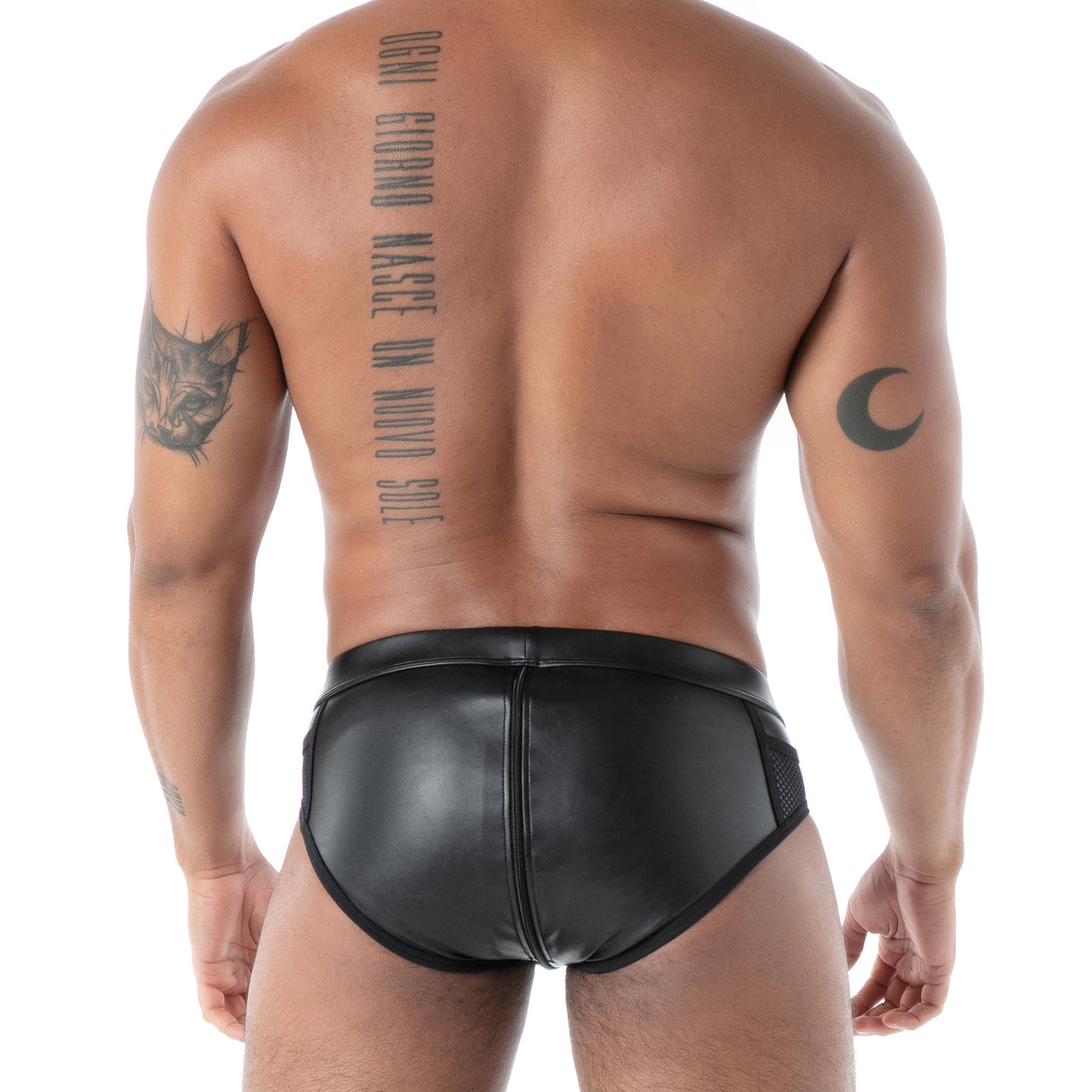 TOF Paris Kinky Full Zip Brief Black