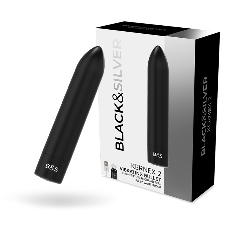 Black & Silver Kernex 2 Vibrating Bullet Black