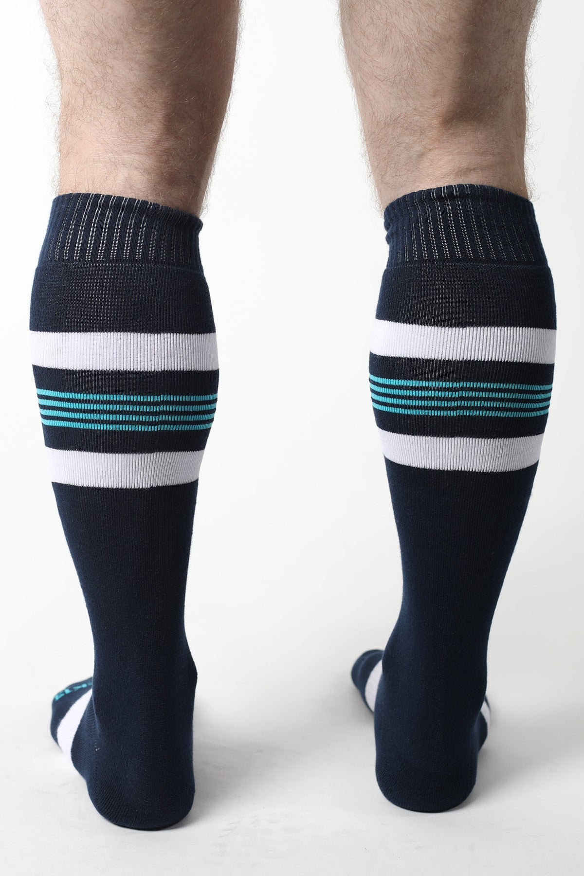 Cellblock 13 Tight End Knee High Socks Navy - FETCH