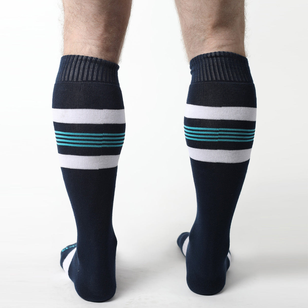 Cellblock 13 Tight End Knee High Socks Navy - FETCH