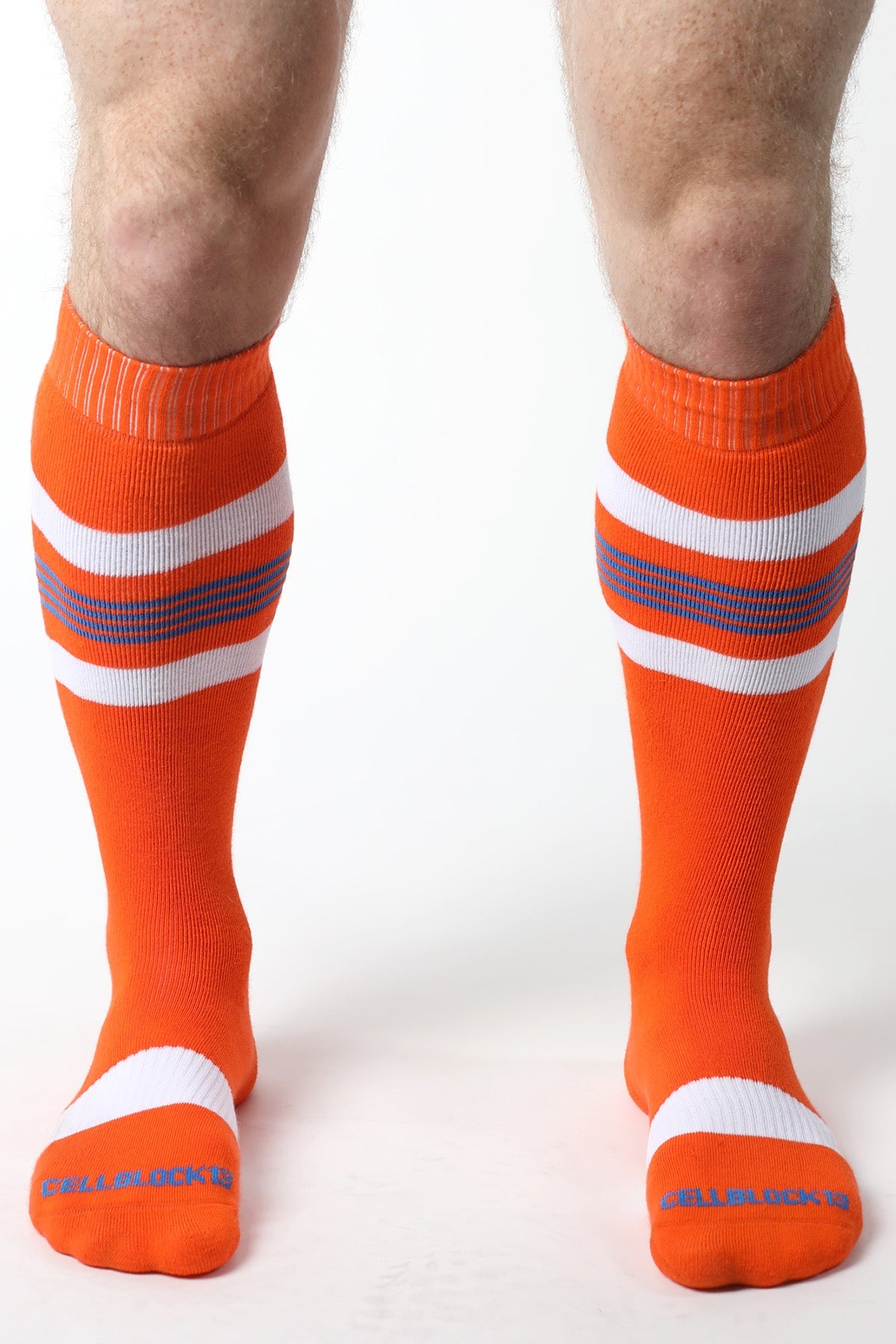 Cellblock 13 Tight End Knee High Socks Orange - FETCH