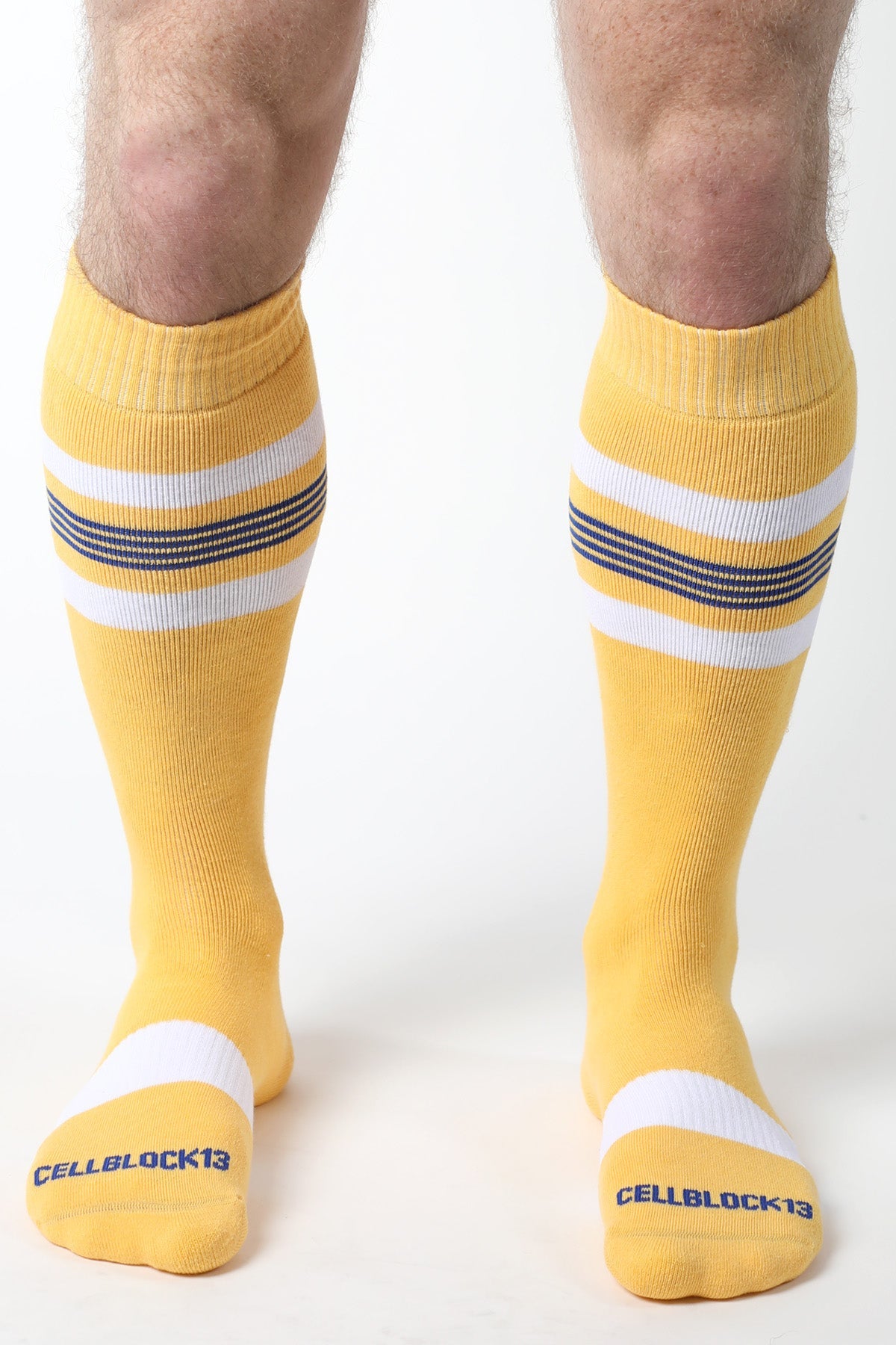 Cellblock 13 Tight End Knee High Socks Yellow - FETCH