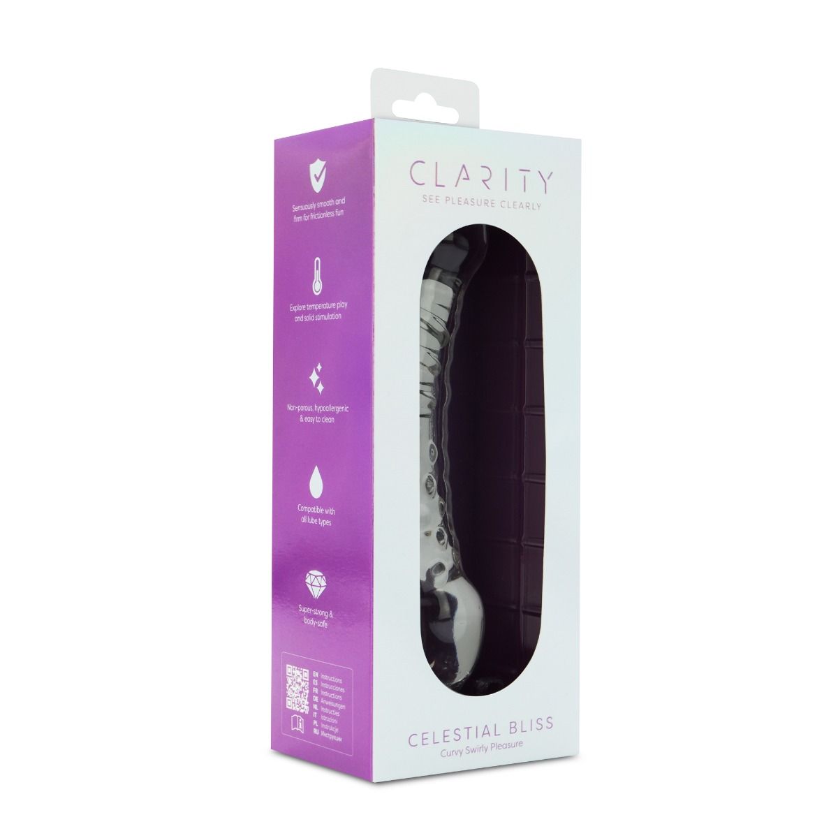 Clarity Celestial Bliss Glass Dildo 5.9 Inch