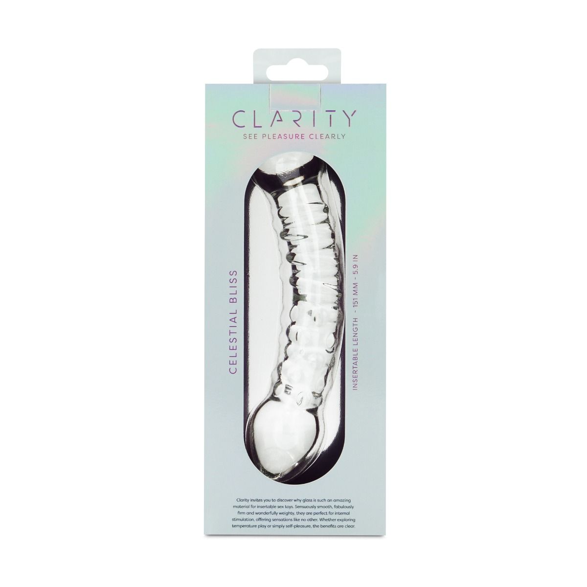 Clarity Celestial Bliss Glass Dildo 5.9 Inch
