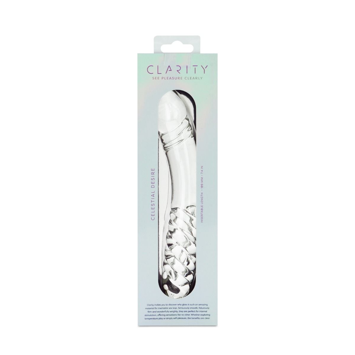 Clarity Celestial Desire Glass Dildo 7.4 Inch