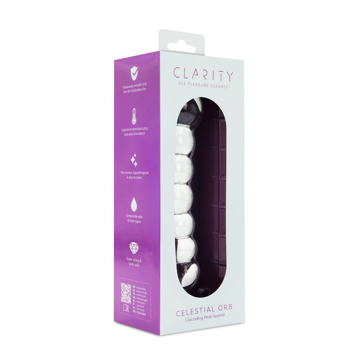 Clarity Celestial Orb Glass Dildo 5.4 Inch
