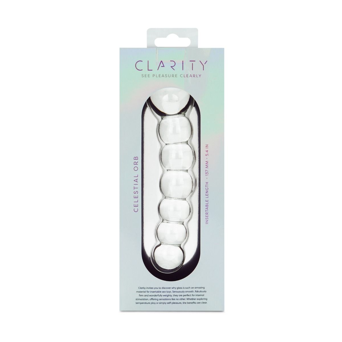Clarity Celestial Orb Glass Dildo 5.4 Inch