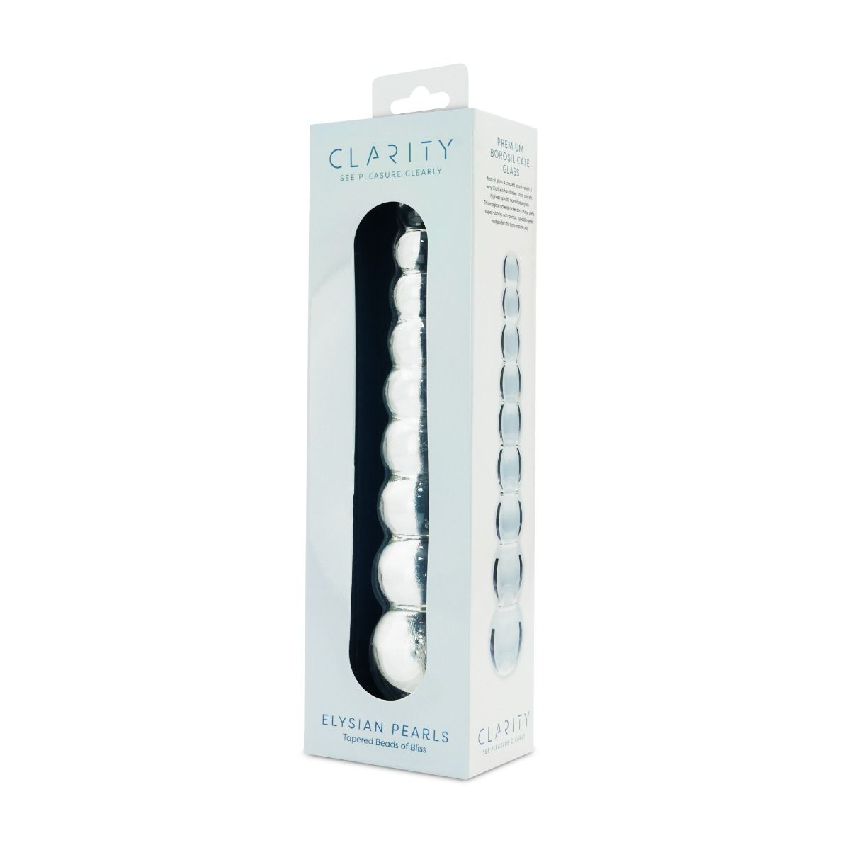 Clarity Elysian Pearls Glass Dildo 6.7 Inch