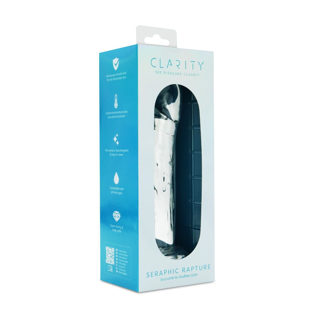 Clarity Seraphic Rapture Glass Dildo 7 Inch