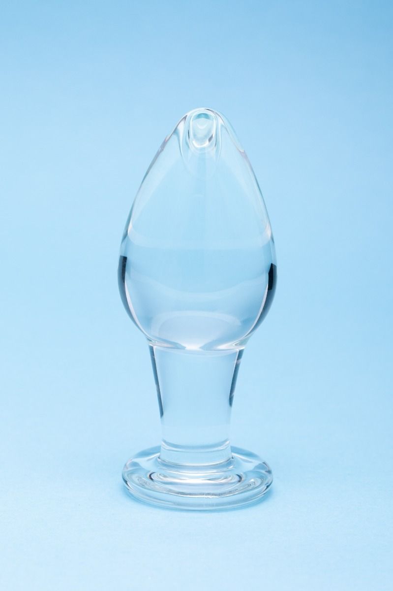 Clarity Utopian Bud Glass Butt Plug 3.5 Inch