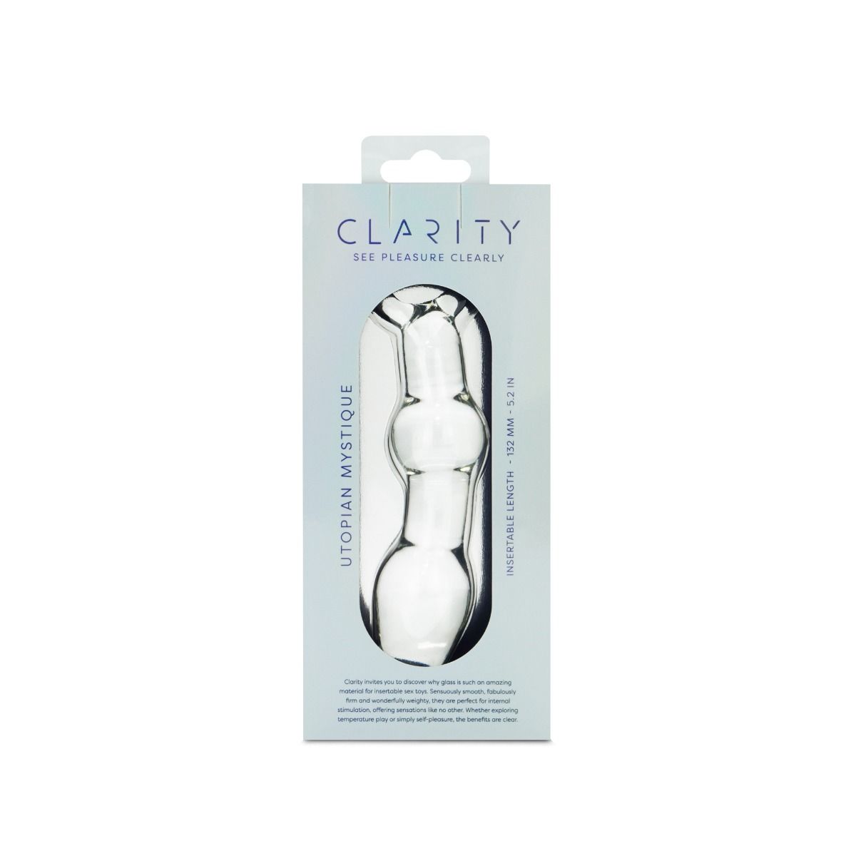 Clarity Utopian Mystique Glass Dildo 5.2 Inch
