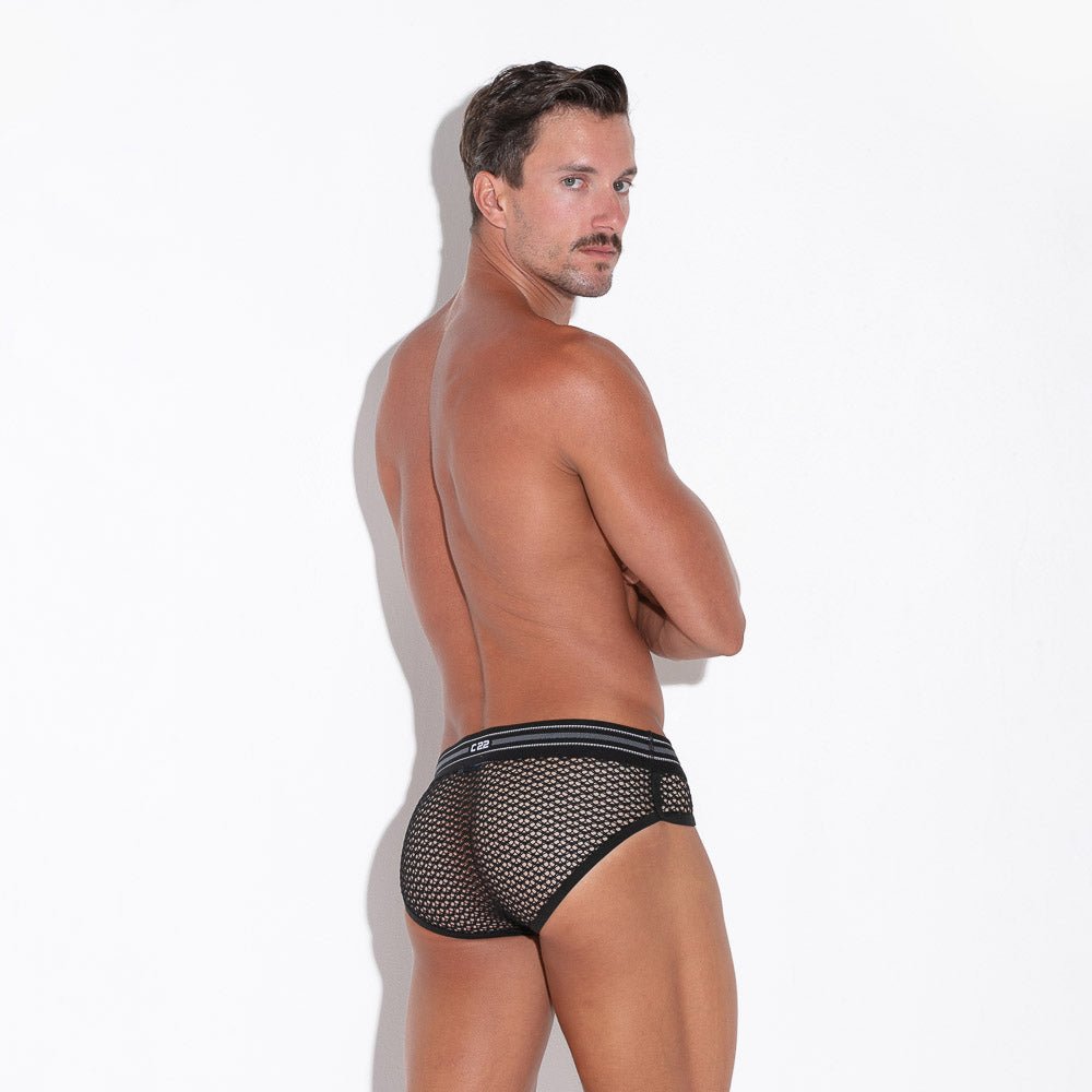 Code 22 Openwork Brief Black - FETCH