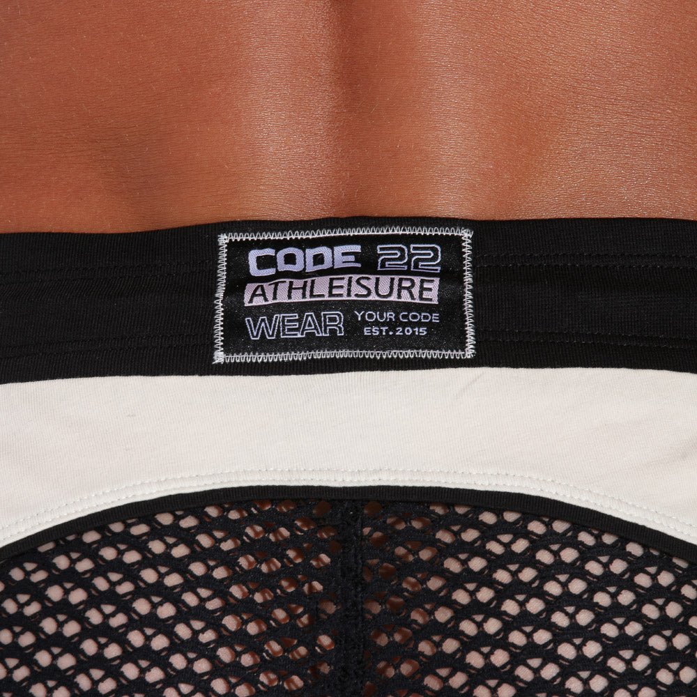 Code 22 Openwork Mini Short Black - FETCH