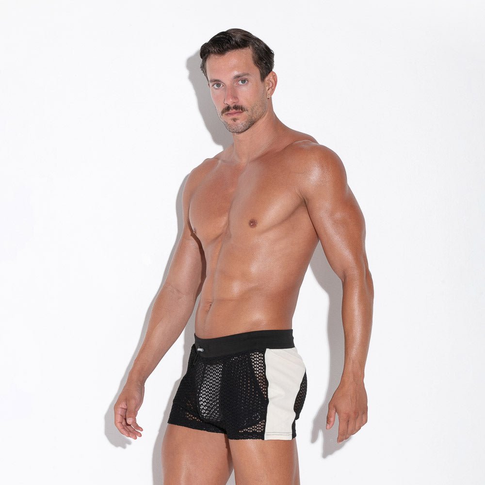 Code 22 Openwork Mini Short Black - FETCH