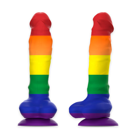 Mythology Corey Pride Dildo Large 7.5 Inch Rainbow