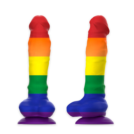 Mythology Corey Pride Dildo Medium 7 Inch Rainbow