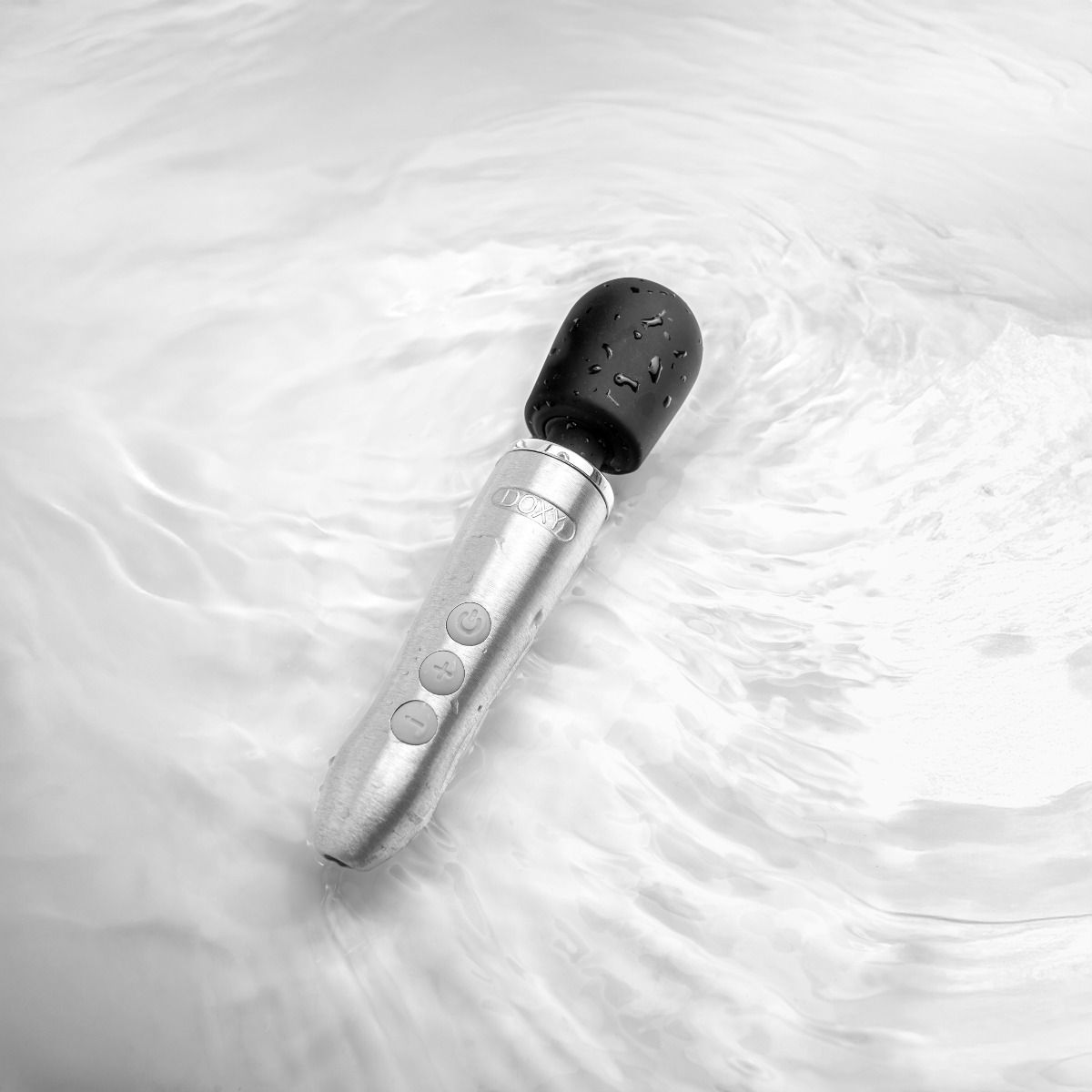 Doxy Go Mini Wand Massager Brushed Metal