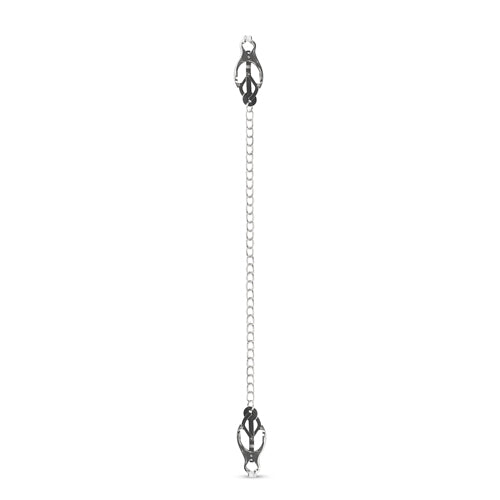 EasyToys Japanese Clover Clamps with Chain Silver