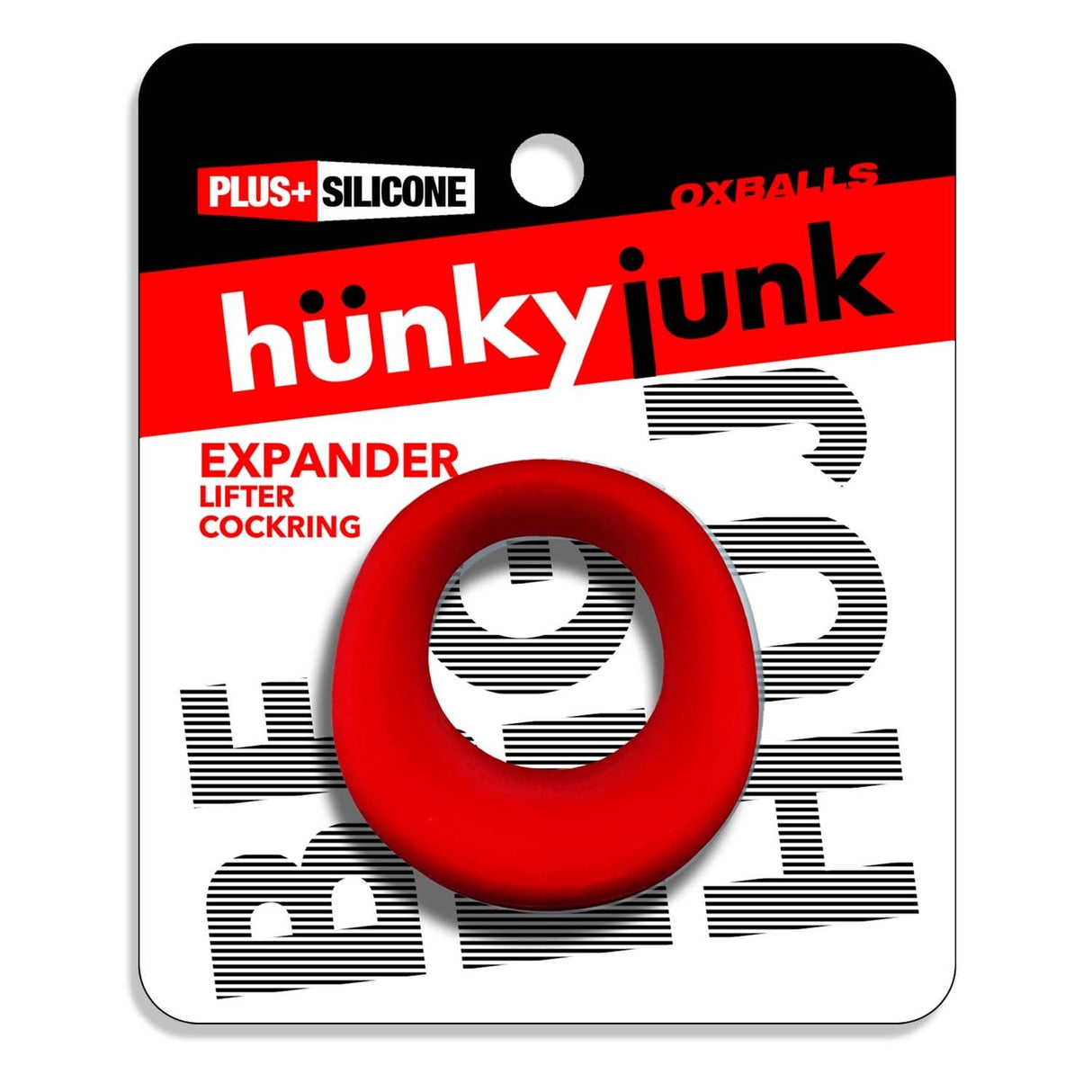 Hunkyjunk Expander Cockring Red Velvet
