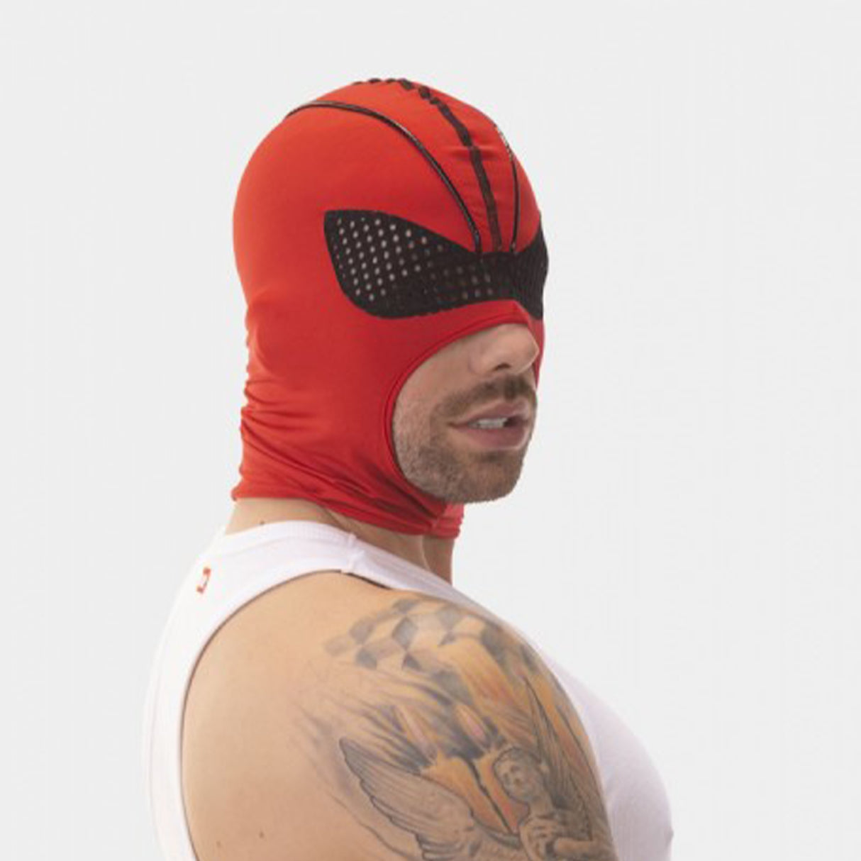 Barcode Berlin Fetish Hood Bok Red Black