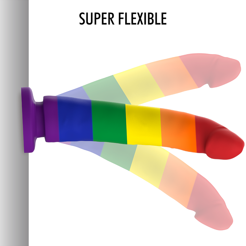Mythology Devon Pride Dildo 6.5 Inch Rainbow