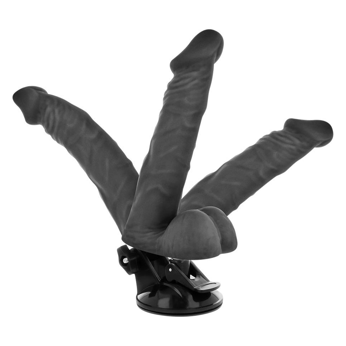 Basecock Posable Realistic Vibrating Dildo with Remote 8 Inch Black