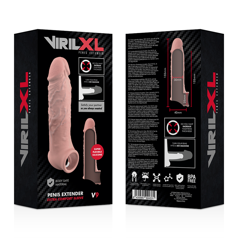 Virilxl Liquid Silicone V9 Penis Extender Light