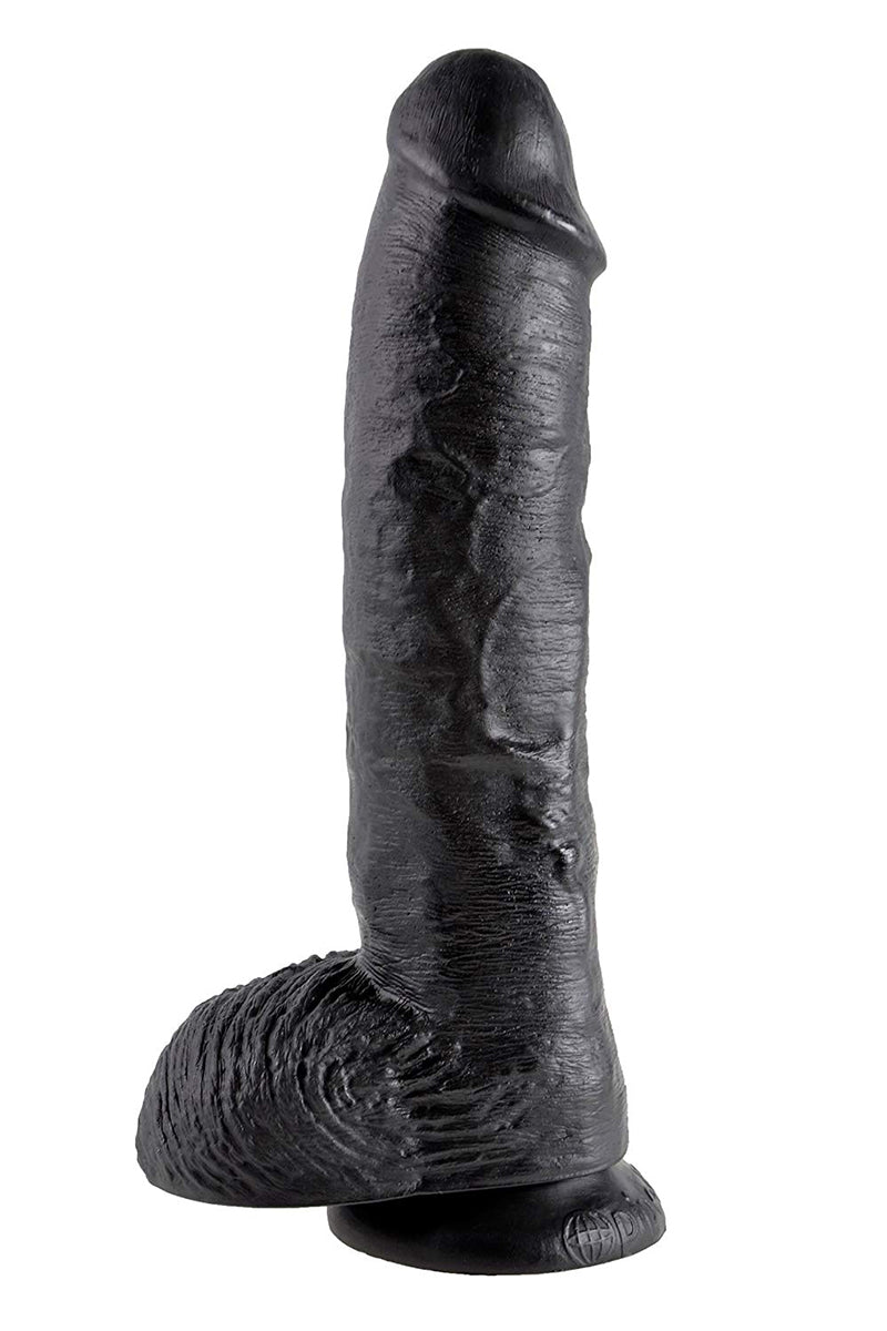 Pipedream King Cock 10 Inch Cock with Balls Black