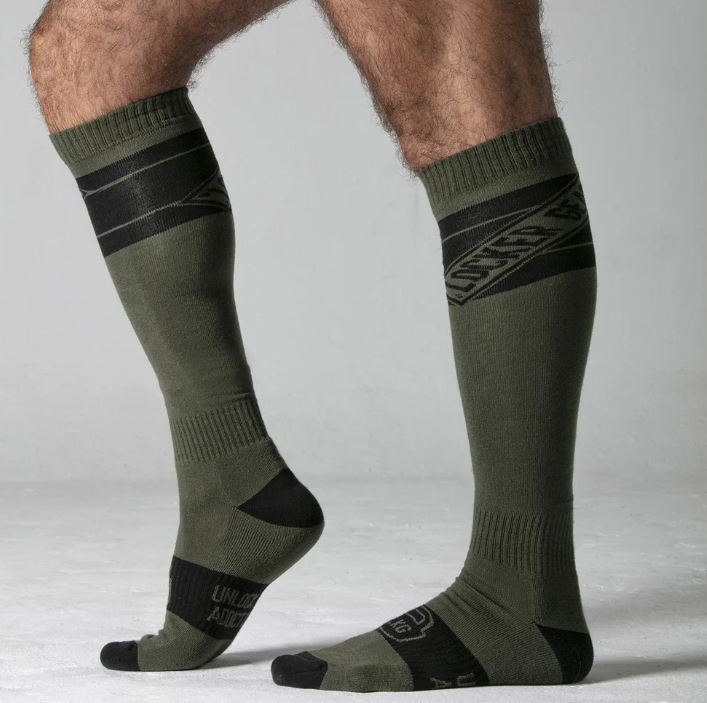 Locker Gear Knee High Socks Khaki