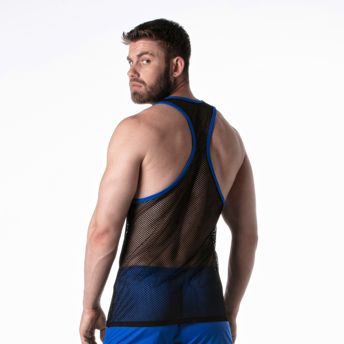 Leader Mesh Tank Top Blue