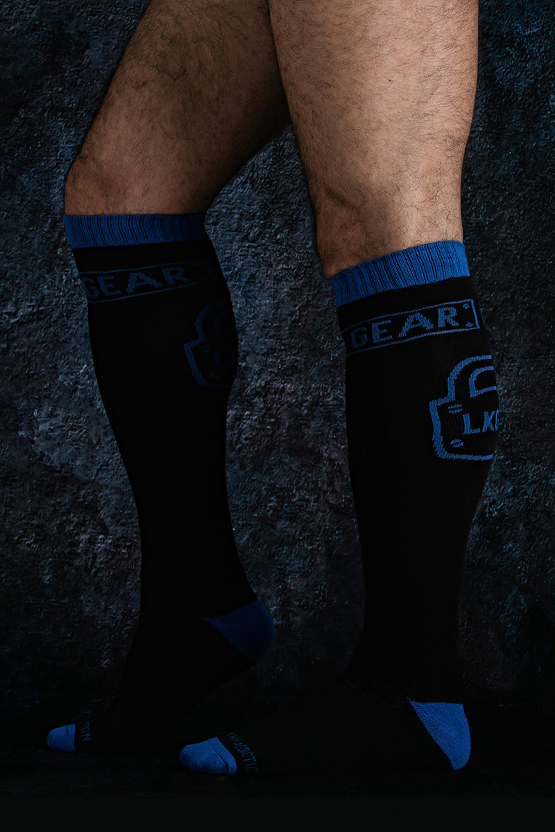 Locker Gear Knee High Socks Blue