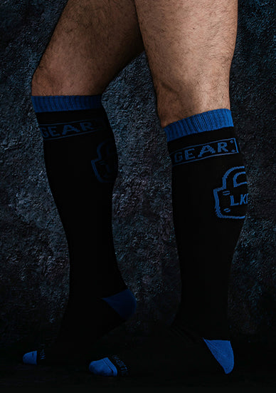 Locker Gear Knee High Socks Blue