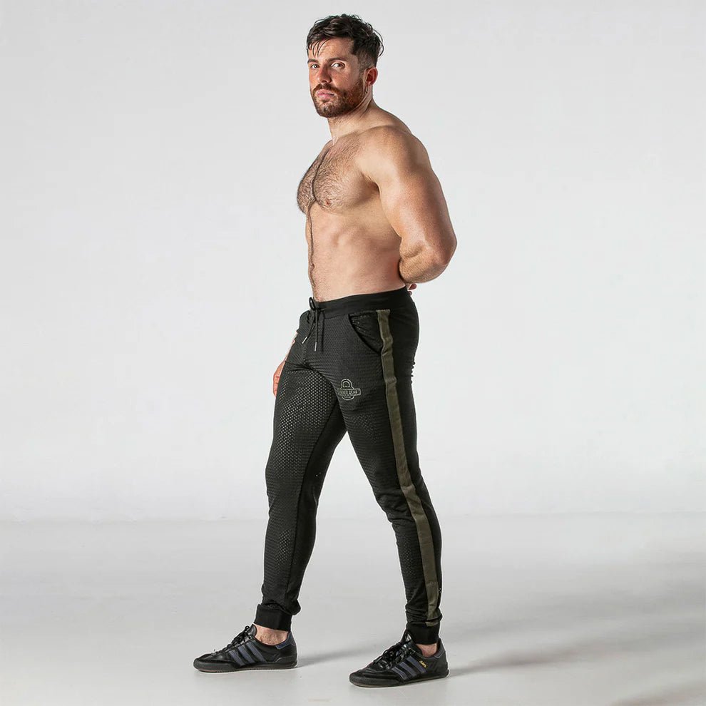 Locker Gear Sport Mesh Back Zip Jogger Khaki - FETCH