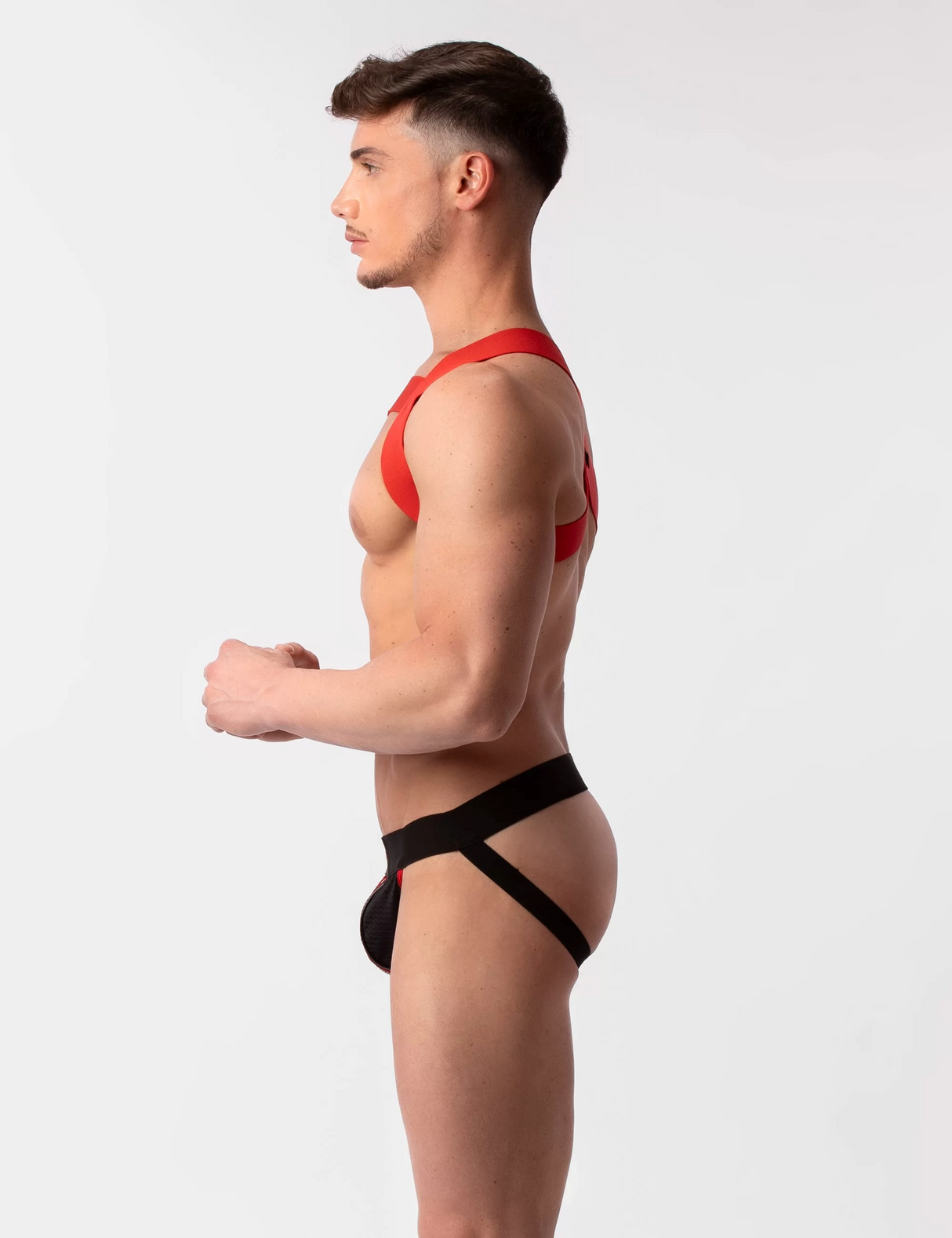 Barcode Berlin Mesh Jockstrap Tel Black Red