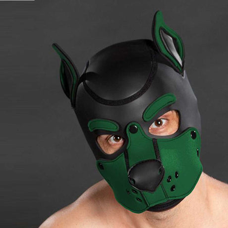 Mr S Leather Neoprene K9 Puppy Hood Black Hunter