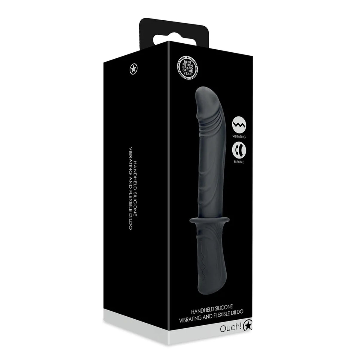 Ouch Handheld Silicone Vibrating Flexible Dildo 11 Inch