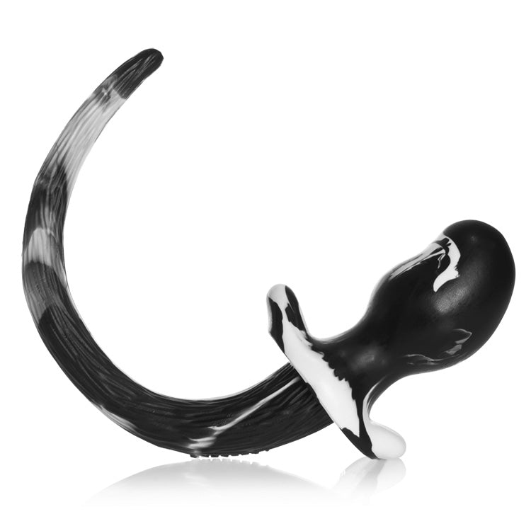 Oxballs Puppy Tail Buttplug Mastiff White Black