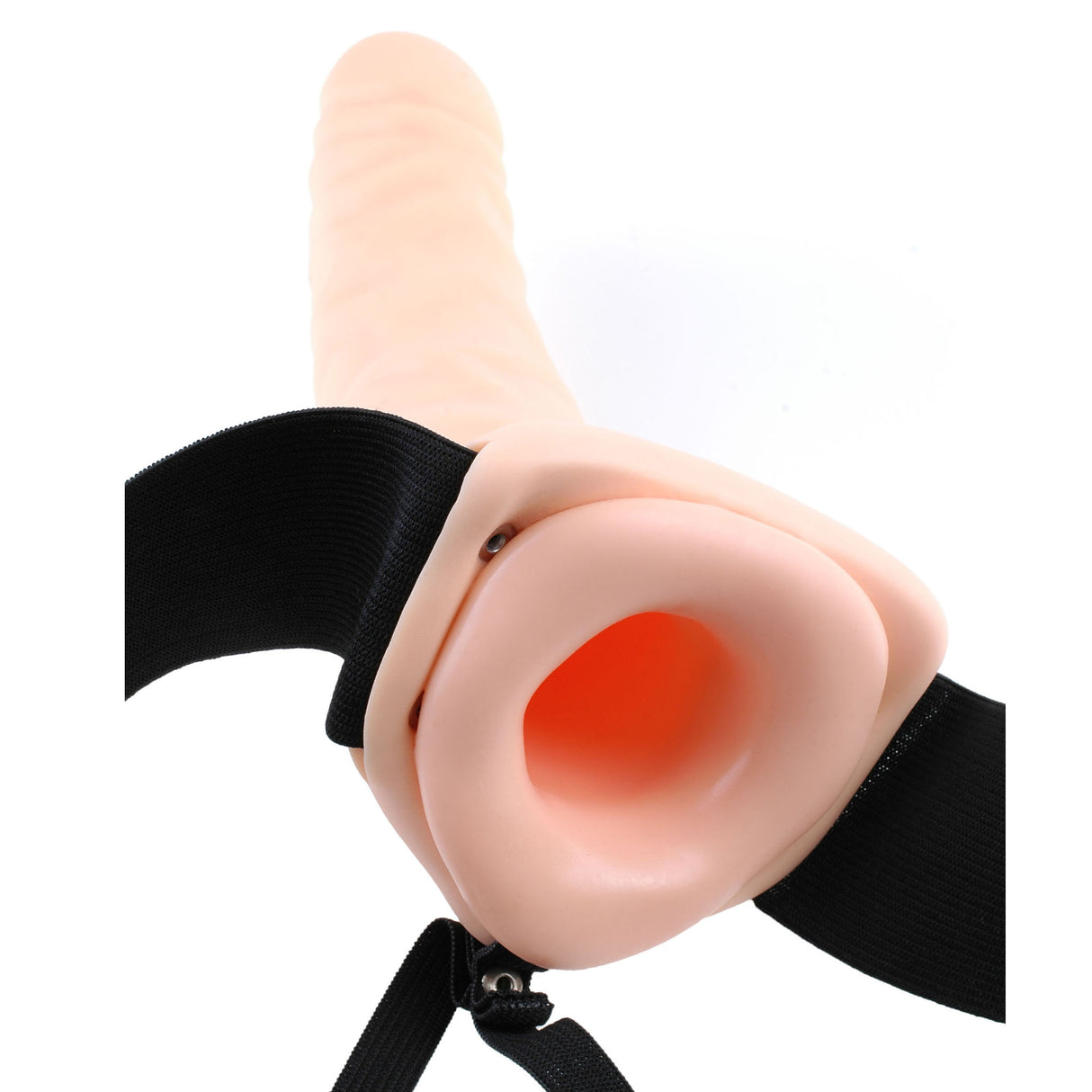 Pipedream Fetish Fantasy Series 8 Inch Vibrating Hollow Strap On Dildo Light
