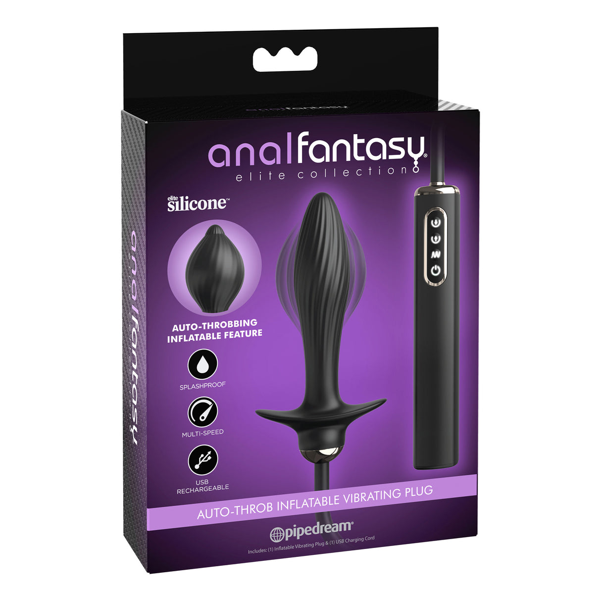 Pipedream Anal Fantasy Elite Auto Throb Inflatable Vibrating Butt Plug