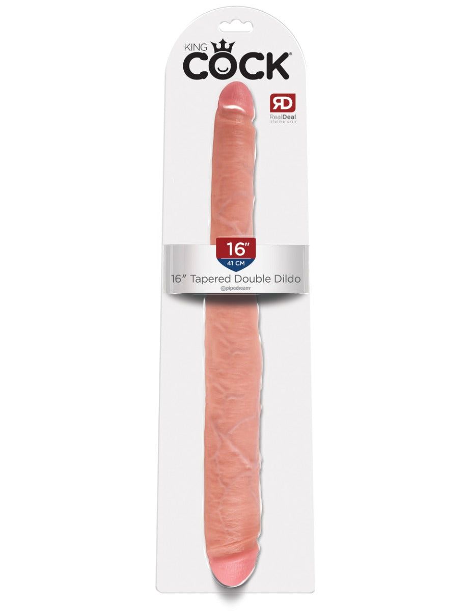 Pipedream King Cock 16 Inch Tapered Double Dildo Flesh