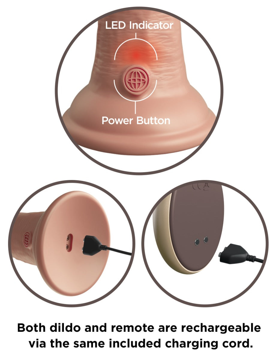 Pipedream King Cock Elite 9 Inch Vibrating Dual Density Silicone Cock Flesh