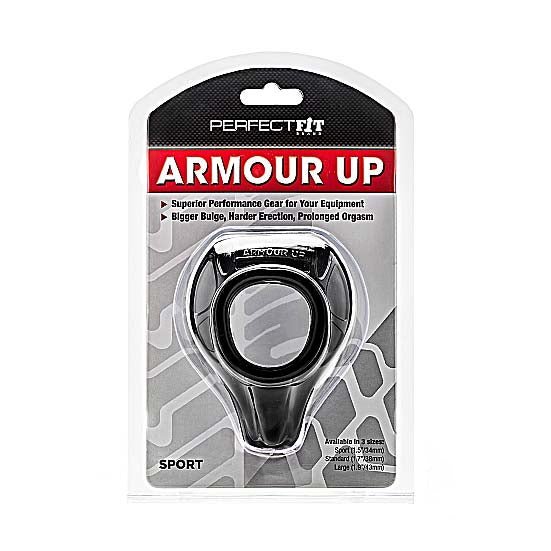 Perfect Fit Armour Up Cock Ring Black - FETCH
