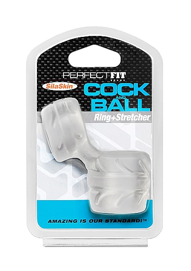 Perfect Fit Silaskin Cock & Ball Ring Clear