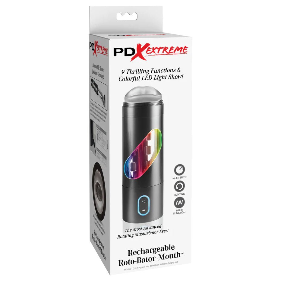 Pipedream Extreme Toyz Rechargeable Roto Bator Mouth - FETCH
