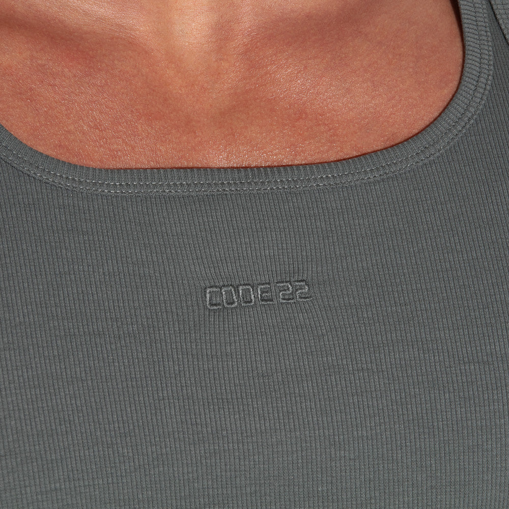 Code 22 Train Tank Top Charcoal