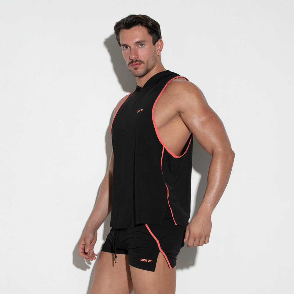 Code 22 Training Sleeveless Hoody Black