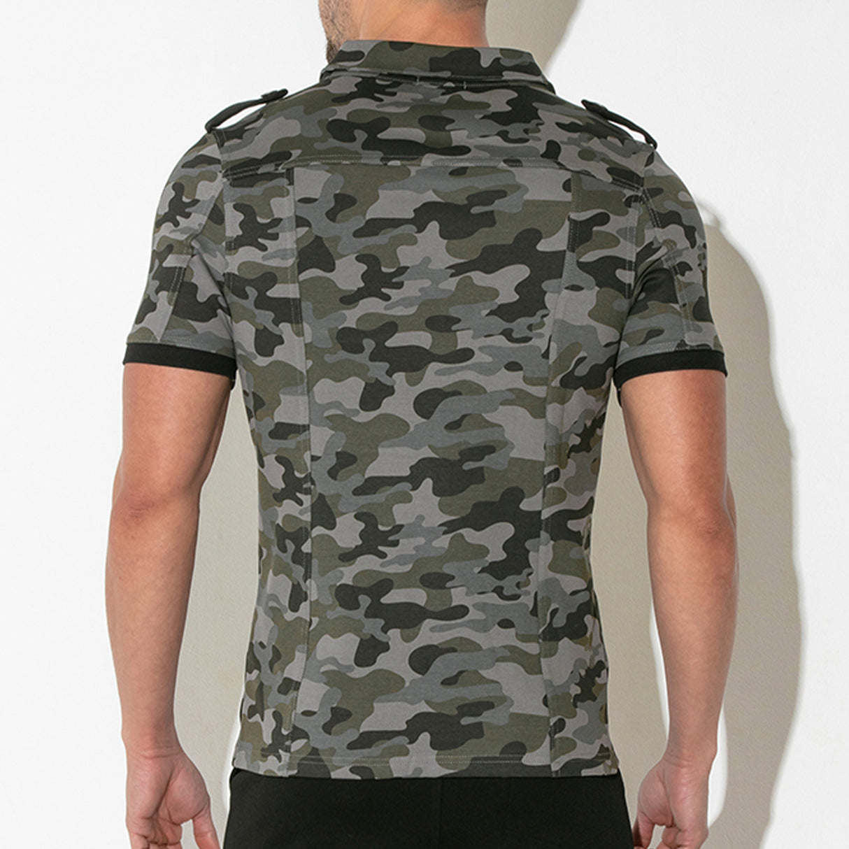 Code 22 Stretch Shirt Camo Grey