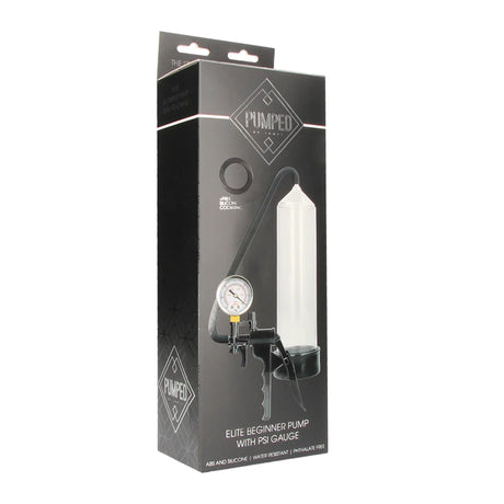 Pumped Elite Beginner Pump with PSI Gauge Clear