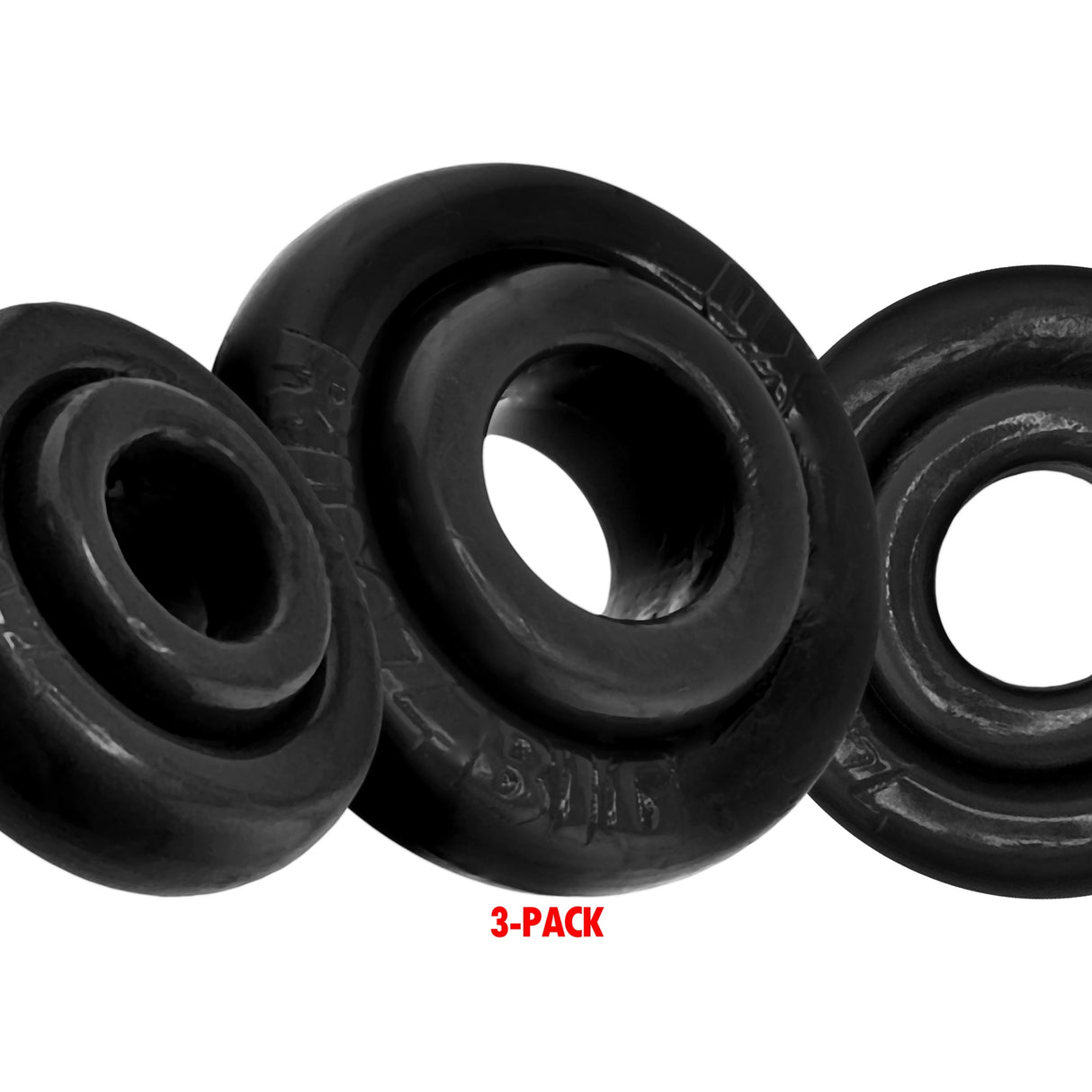 Oxballs RimRingz Cock Rings 3 Pack Black
